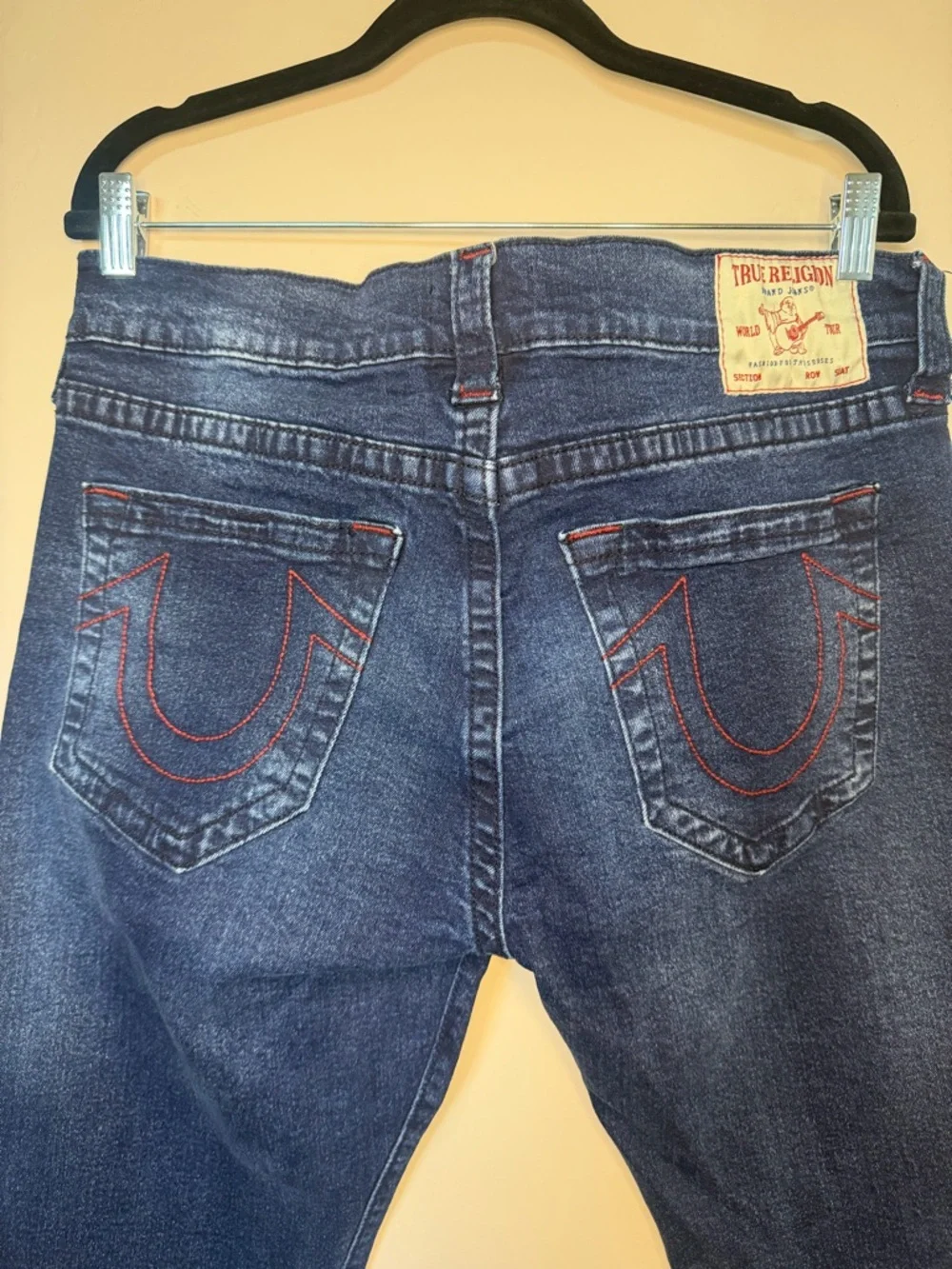 True Religion Men's Deep Blue Straight Jeans
